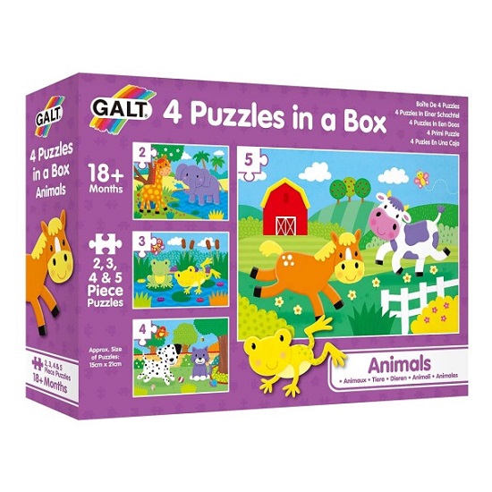 Set de 4 puzzel-uri, +18 luni, 14 piese, Galt