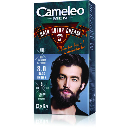 Vopsea de par, barba, mustata si perciuni pentru barbati, 30 ml, Cameleo 478979