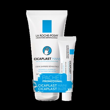 Pachet crema de maini Cicaplast, 50 ml +Balsam de buze Cicaplast