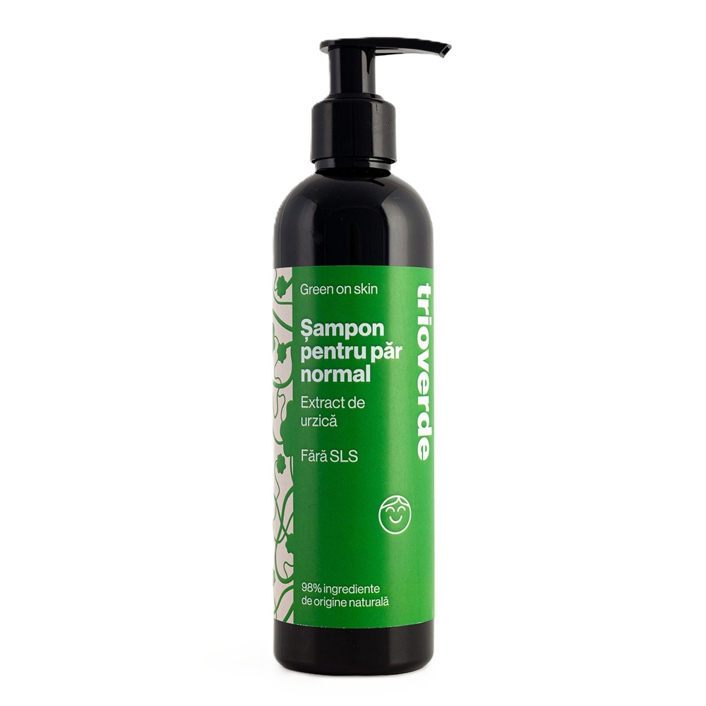 Sampon pentru par normal si gras cu extract de Urzica, 250 ml, Trioverde