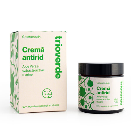 Crema antirid cu Aloe Vera si extracte active marine, 60ml, Trioverde