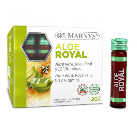 Aloe Vera, Laptisor de Matca si 12 Vitamine, 20 Fiole, Marnys