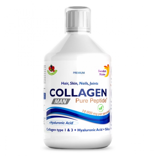 Colagen Lichid Man Tip 1 si 3, 10000mg, 500ml, Swedish Nutra