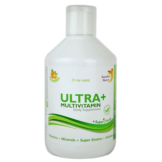 Ultra+ Multivitamine lichide, 500 ml, Swedish Nutra