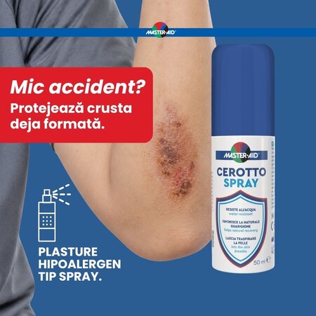 Cerotto spray plasture lichid, 50 ml, Master Aid 816132