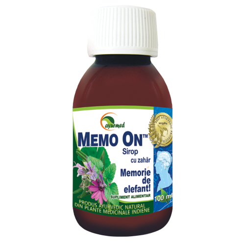 Sirop cu zahar Memo On, 100 ml, Ayurmed