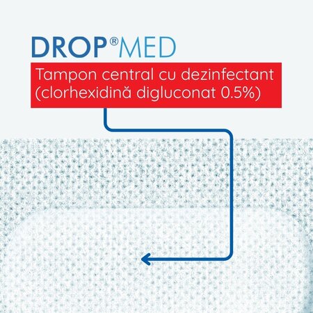 Pansament steril Drop Med, 10x6 cm, 5 bucati, Master-Aid 718835