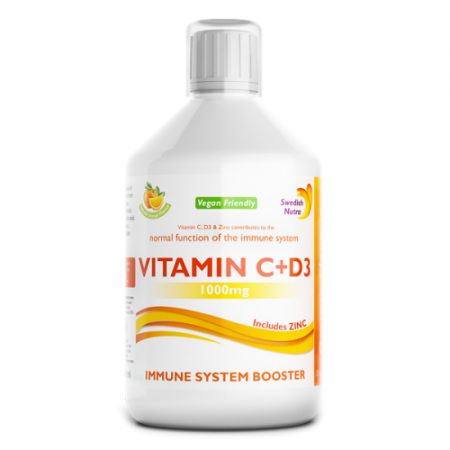 Vitamina C Lichidă 1000 Mg + Vitamina D3 + Zinc