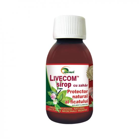 Livecom sirop cu zahar, 100 ml, Ayurmed