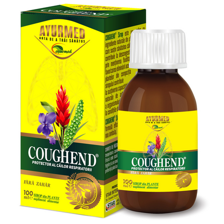 Coughend sirop fara zahar, 100 ml, Ayurmed