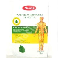 Plasture antireumatic cu mentol, 12x18 cm, Narcis