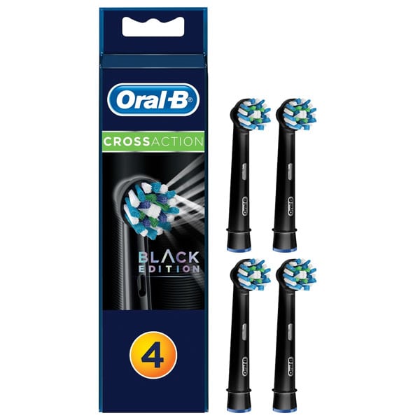 Rezerve pentru periuta de dinti electrica Cross Action Black Edition, 4 buc, Oral B