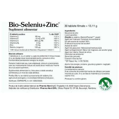 Bio-Seleniu+ Zinc, 30 tablete, Pharma Nord 612556