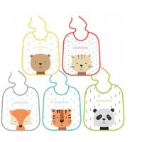 Set 5 bavete din bumbac, cu interior impermeabil, Baby Nova