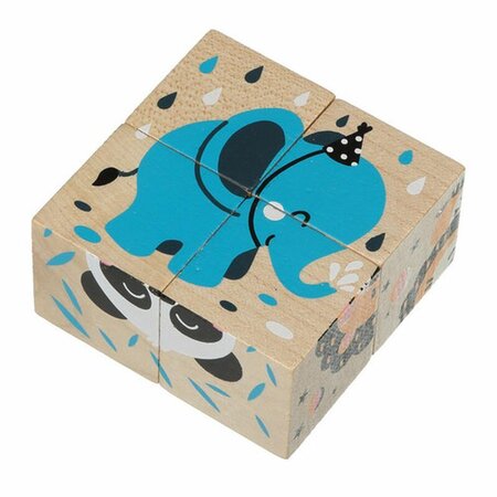 Jucarie din lemn, Puzzle din lemn Jungla, +18 luni, Cubika 480589