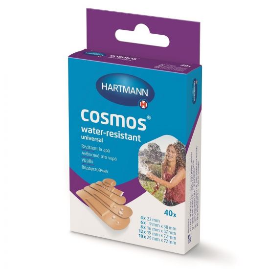 Plasturi rezistenti la apa Cosmos Universal, 40 bucati, Hartmann