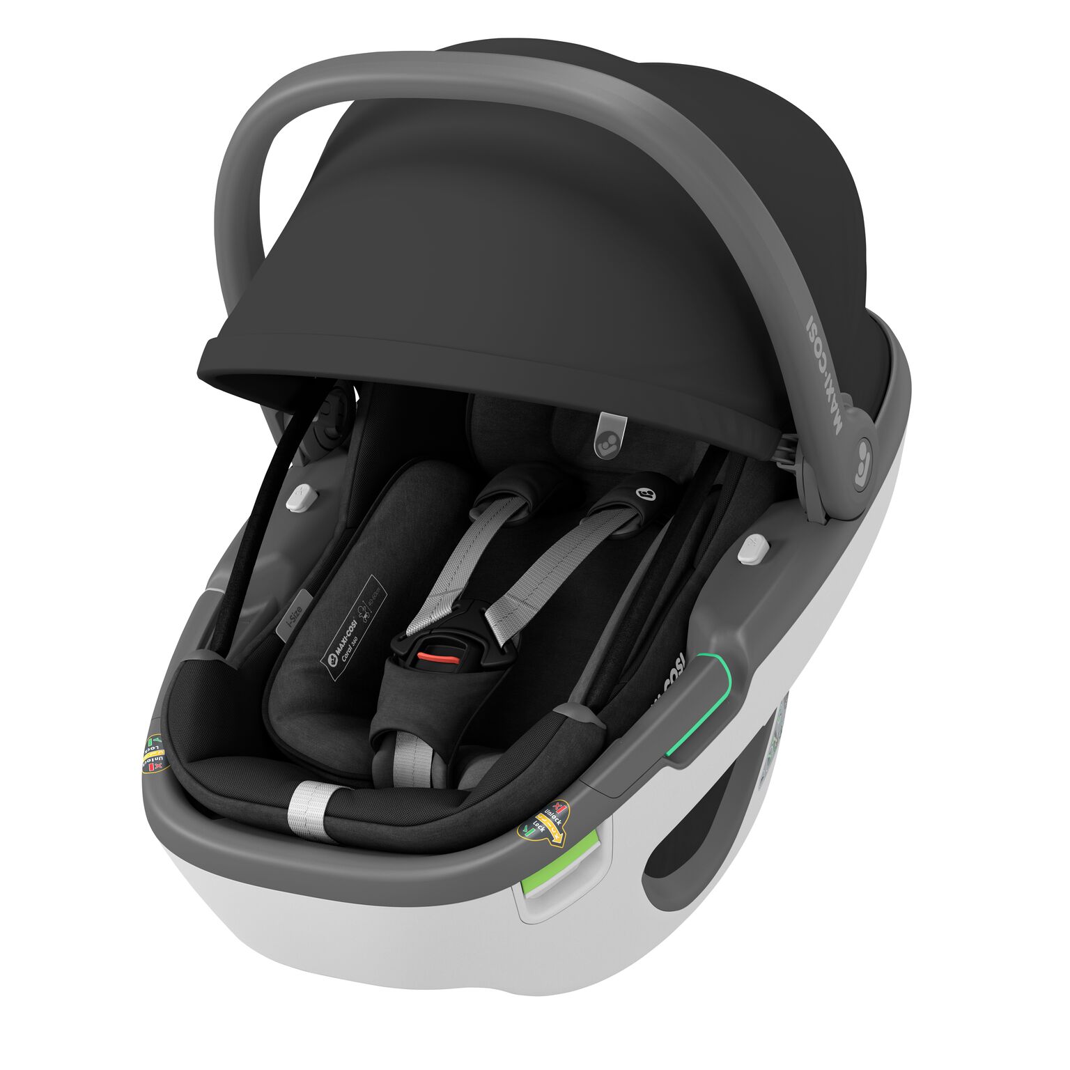 Scoica auto I-Size Coral 360, Esential Black, Maxi Cosi