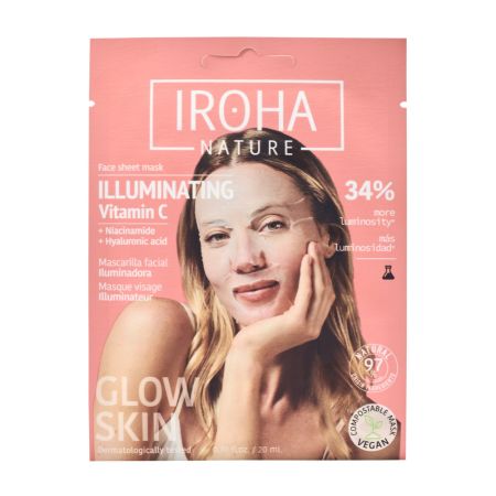 Masca cu efect de luminozitate pentru fata, 23 ml, Iroha
