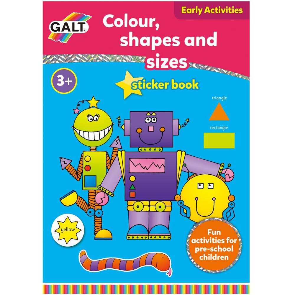 Carte de colorat culori, forme si dimensiuni, +3 ani, Galt
