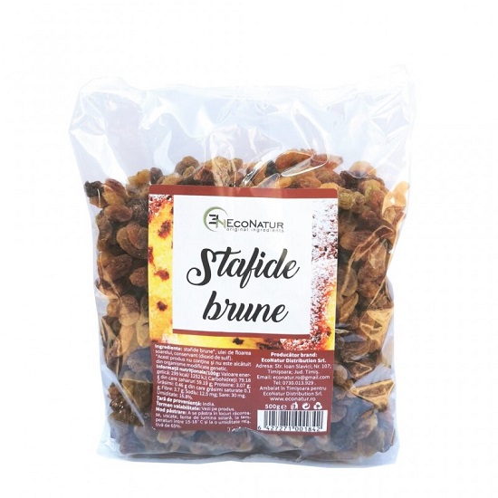 Stafide brune, 500g, EcoNatur