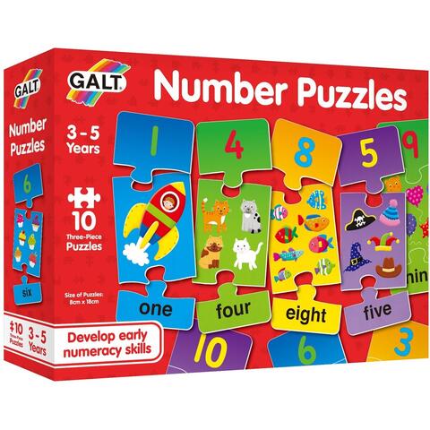 Puzzle cu numere, +3 ani, 10 piese, Galt