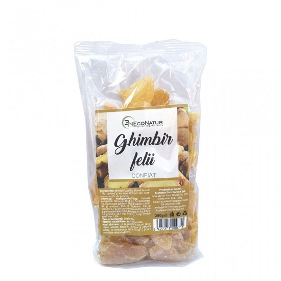 Ghimbir confiat, 250 g, EcoNatur