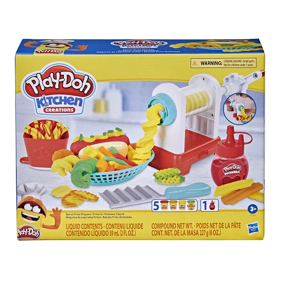 Set Plastilina - Cartofi prajiti spiralati Kitchen Creations, +3 ani, Play-Doh