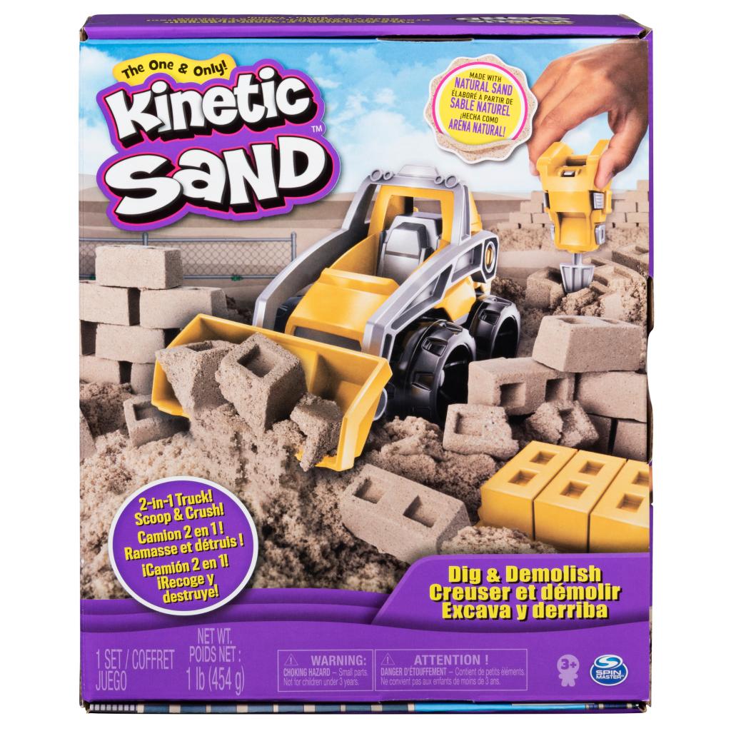 Set nispi kinetic, Sapa si Demoleaza, Kinetic Sand, 454 g, +3 ani, Spin Master