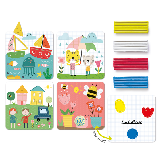 Set creativ modele 3D din plastilina Crea Dudu, +2 ani, Ludattica 481566