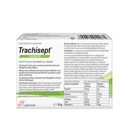 Trachisept Junior, 16 comprimate pentru supt, Labormed 644703