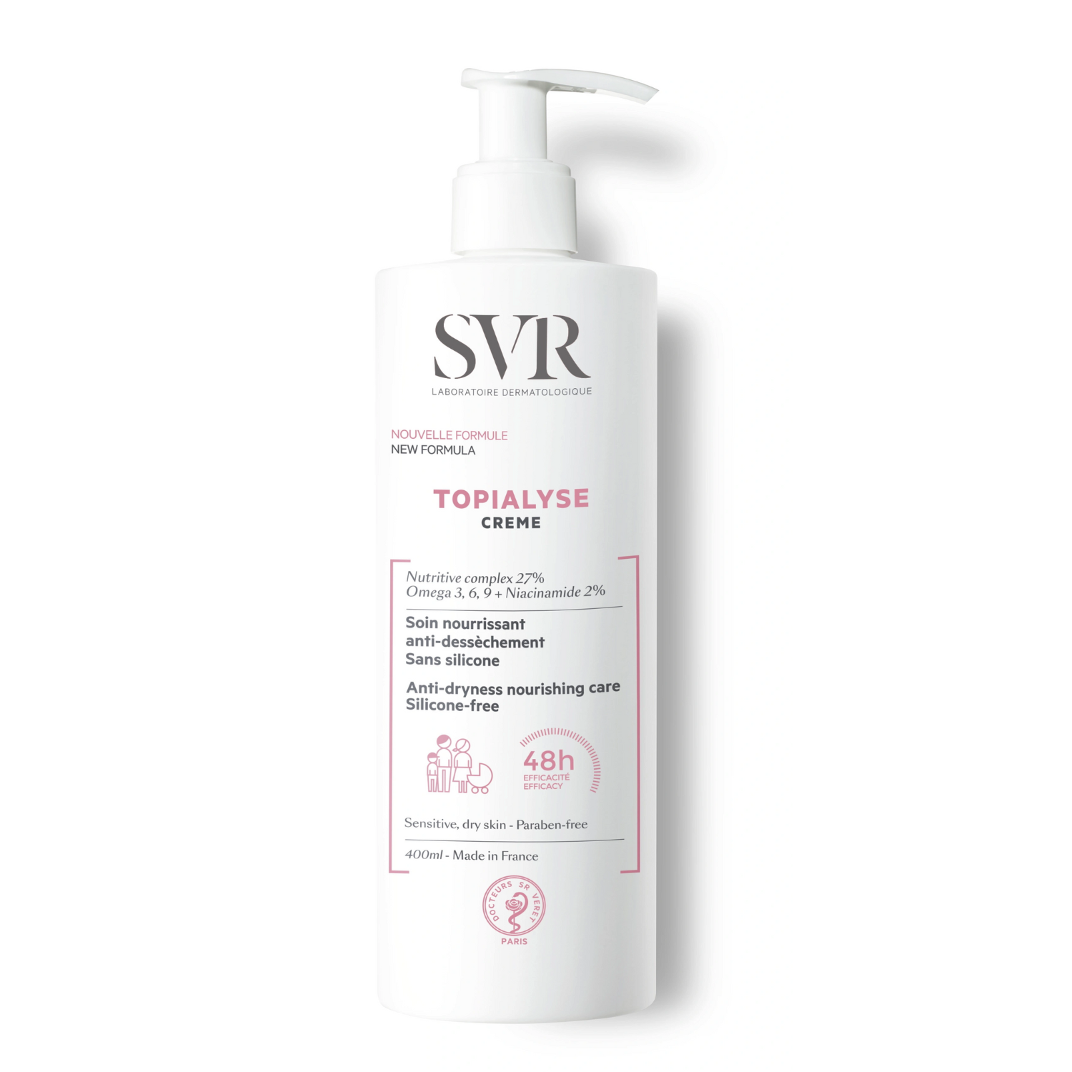 Crema emolienta Topialyse, 400 ml, SVR