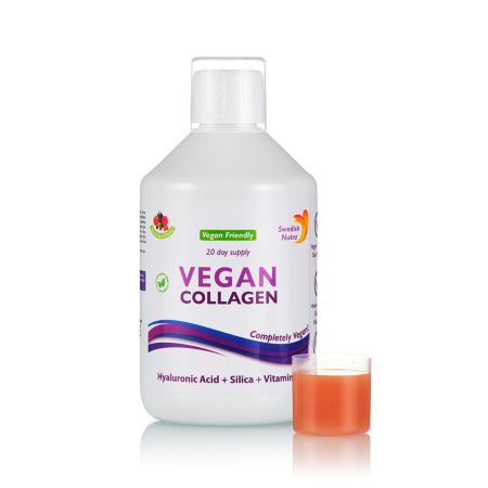 Colagen lichid vegan cu Acid Hialuronic, Vitamine si Minerale, 500 ml, Swedish Nutra