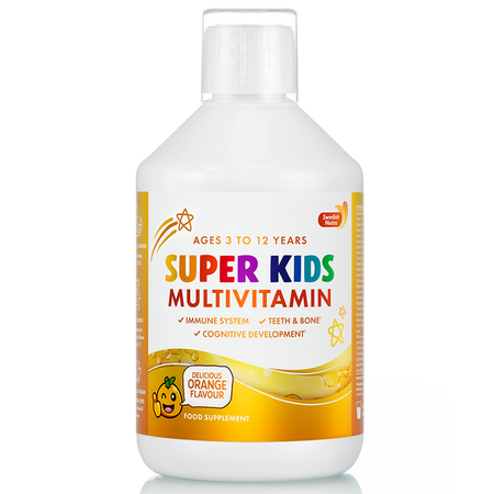 Multivitamine lichide pentru copii de peste 3 ani, Super Kids, 500ml, Swedish Nutra