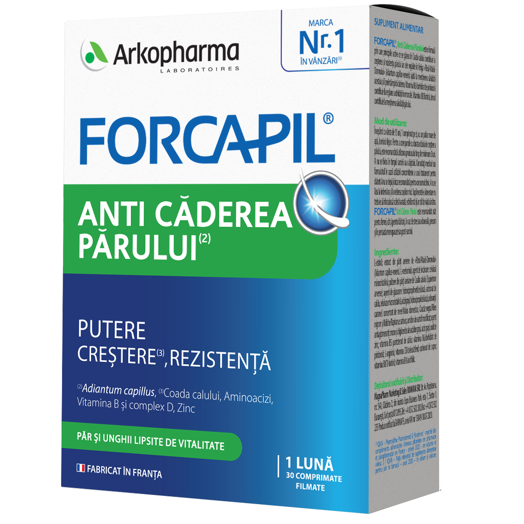 Forcapil anti caderea parului, 30 comprimate, Arkopharma