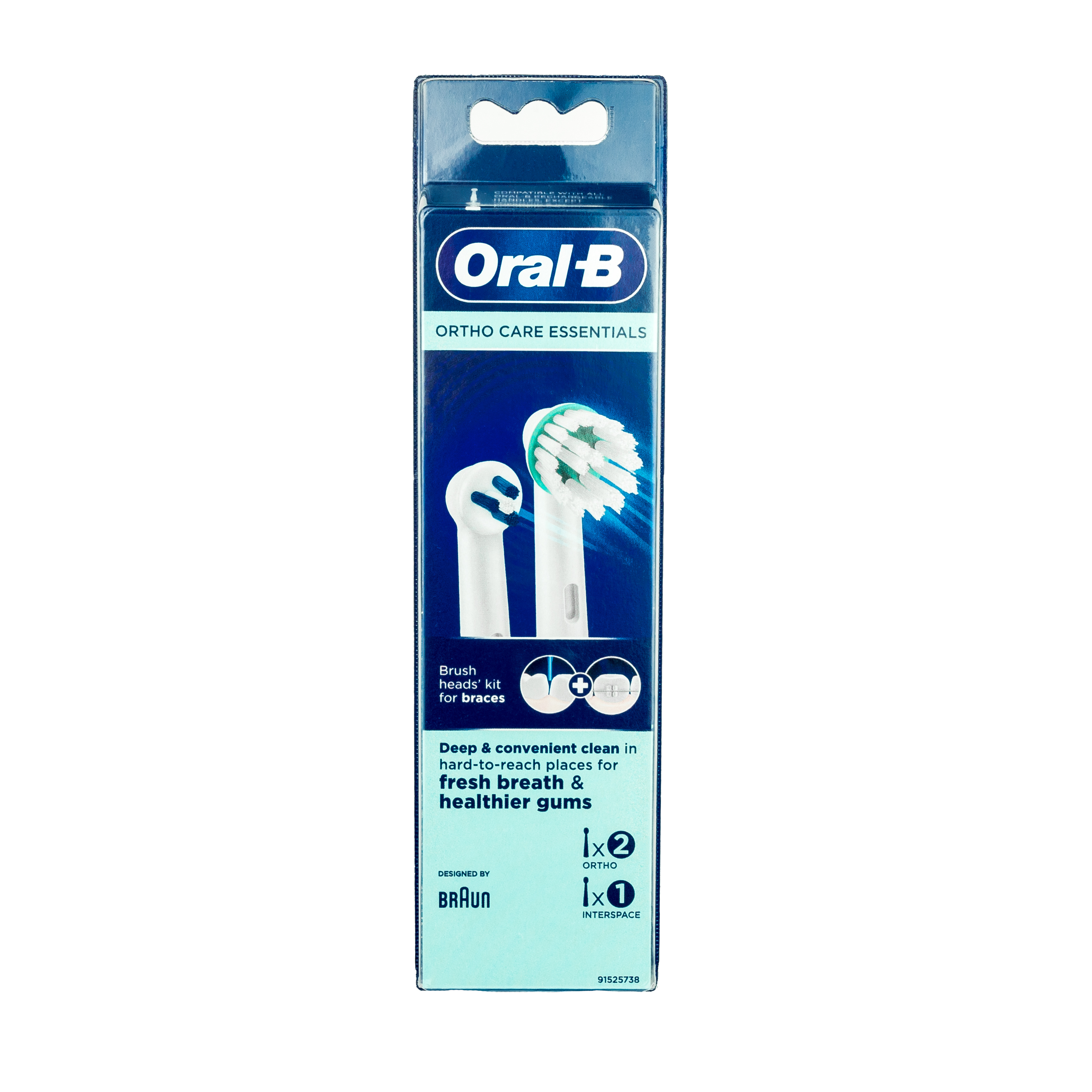 Set 3 rezerve pentru periuta electrica, Ortho Care Essentials, Oral B