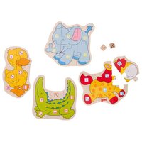 Joc puzzle cu zaruri, animalele, +4 ani, Goki