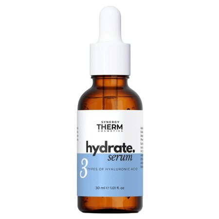 Ser hidratant cu 3 tipuri de Acid Hialuronic Hydrate Serum, 30 ml, Synergy Therm 632786