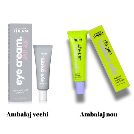Crema de ochi Anti-Age cu Peptide si Cafeina, 25 ml, Synergy Therm 740193