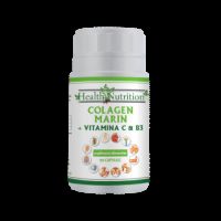 Colagen marin Forte cu Vitamina B3 si Vitamina C, 60 tablete, Health Nutrition
