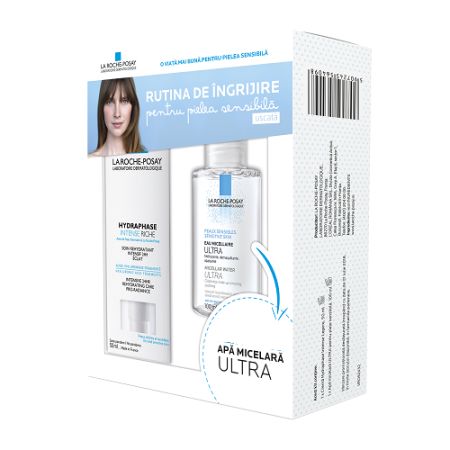 Pachet Hydraphase Intense Riche + Apa Micelara, 50/100 ml, La Roche-Posay