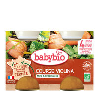 Piure de dovleac Violina eco, +4 luni, 2x130g Babybio