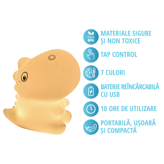 Lampa de veghe, Dinozaurul Texy, EasyCare Baby 482566