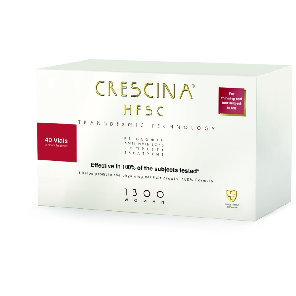 Pachet promotional, 1300 woman, 50% pentru 20 fiole, 40 fiole, Crescina Hfsc