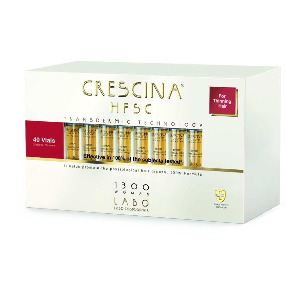 Pachet 1300 woman Trandermic, 50% pentru 20 fiole, 40 fiole, Crescina Hfsc