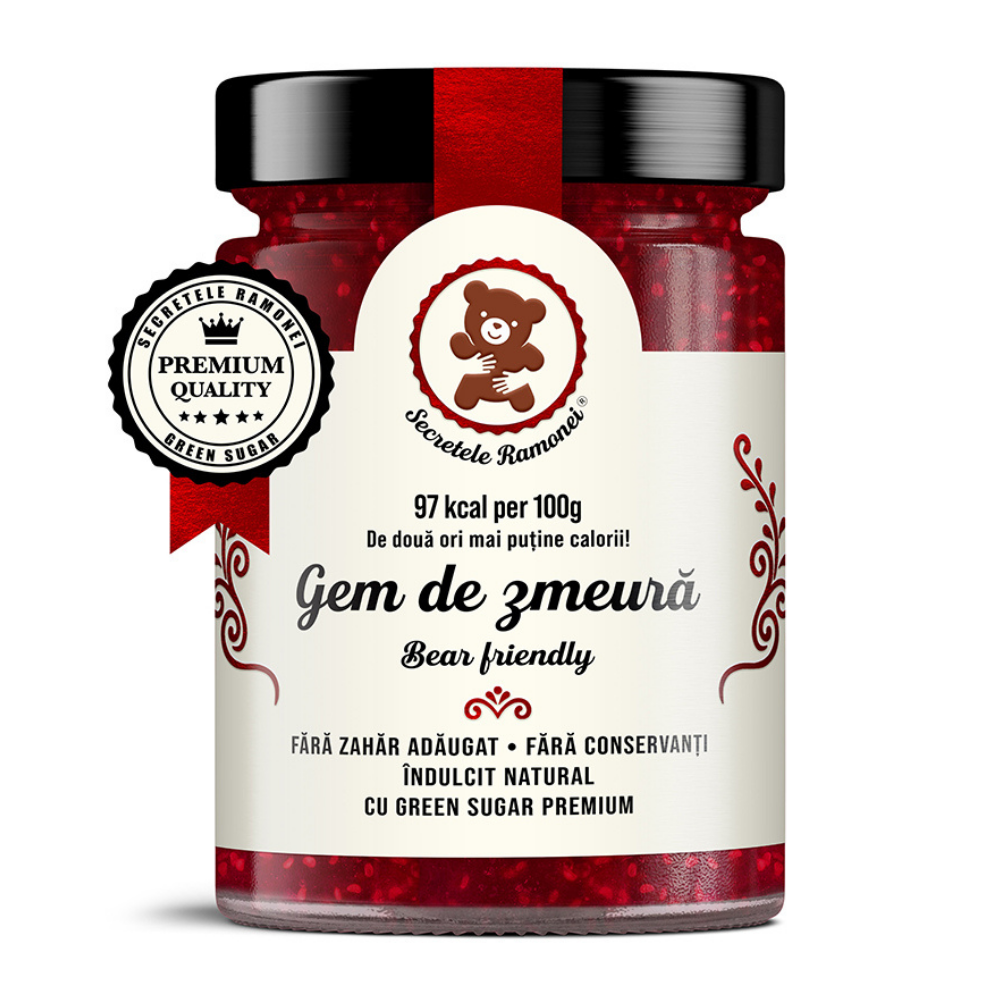 Gem de zmeura, 350 g, Secretele Ramonei