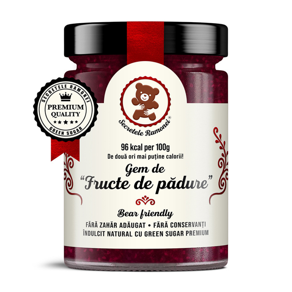 Gem de fructe de padure, 350 g, Secretele Ramonei