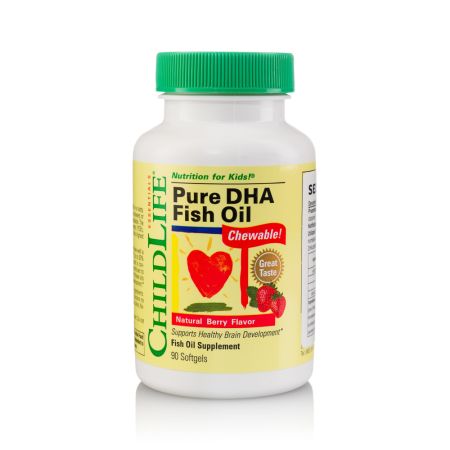 Pure DHA, Capsuni, 90 tablete masticabile, Childlife Essentials
