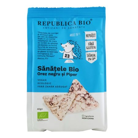 Saratele bio orez negru si piper, fara gluten,