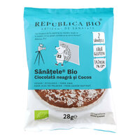 Sanatele Bio fara gluten, Ciocolata Neagra si Cocos, 2 bucati, Republica Bio