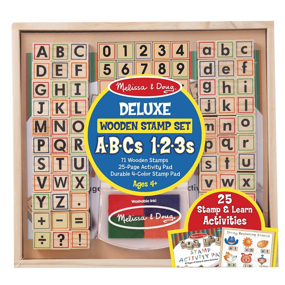 Set stampile cu litere, +4 ani, Melissa & Doug